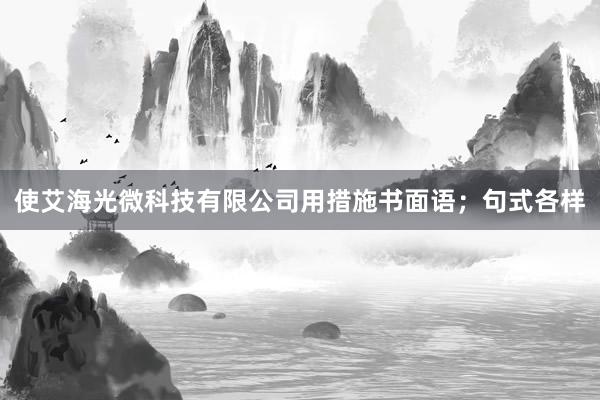 使艾海光微科技有限公司用措施书面语；句式各样